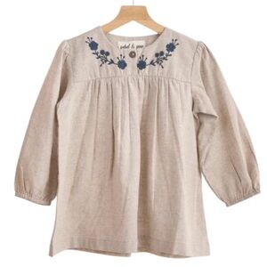 Petal & Pine Embroidered Linen Dress NWT